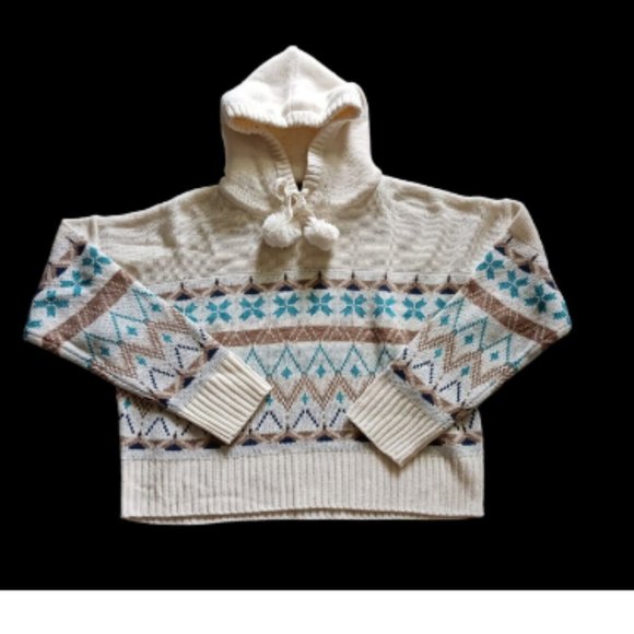 Derek Heart womens size 2XL Soft Sweater Knit Hoodie Pullover Multicolor Print - Picture 2 of 8